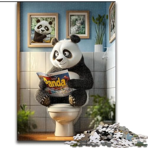 Puzzle für Erwachsene, 1000 Teile, Panda sitzt auf der Toilette, pädagogisches Denkspiel, künstlerische Heim- und Bürodekoration, ab 14 Jahren, 50x75cm Puzzle für Erwachsene, 1000 Teile, Panda sitzt auf der Toilette, pädagogisches Denkspiel, künstlerische Heim- und Bürodekoration, ab 14 Jahren, 50x75cm von RZFWJL