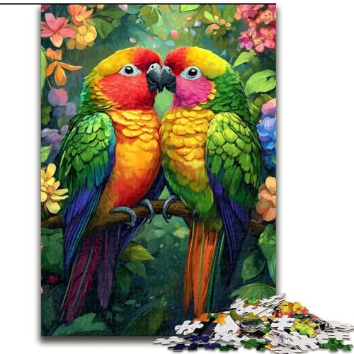 Puzzle für Erwachsene, 1000 Teile, Papageienpaar, pädagogisches Denkspiel, künstlerische Heim- und Bürodekoration, ab 14 Jahren, 50x75cm Puzzle für Erwachsene, 1000 Teile, Papageienpaar, pädagogisches Denkspiel, künstlerische Heim- und Bürodekoration, ab 14 Jahren, 50x75cm von RZFWJL