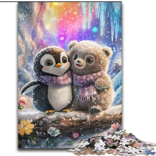 Puzzle für Erwachsene, 1000 Teile, Pinguin- und Teddybär-Puzzle, pädagogisches Denkspiel, künstlerische Heim- und Bürodekoration, ab 14 Jahren, 50x75cm Puzzle für Erwachsene, 1000 Teile, Pinguin- und Teddybär-Puzzle, pädagogisches Denkspiel, künstlerische Heim- und Bürodekoration, ab 14 Jahren, 50x75cm von RZFWJL