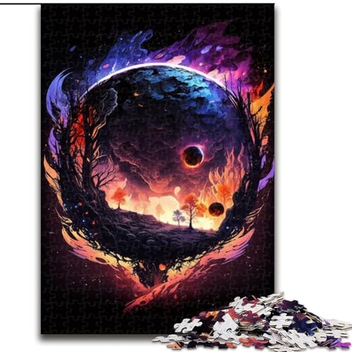 Puzzle für Erwachsene, 1000 Teile, Planetenfarben, Baum-Puzzle aus Holz, Geburtstage, Weihnachten, Halloween, Erntedankfest, Ostern, 1000 Teile(50x75cm) von RZFWJL
