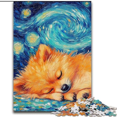 Puzzle für Erwachsene, 1000 Teile, Pommerscher Nachthimmel, aus Holz, anspruchsvolles DIY-Denkspiel, interaktives Familienspiel, 1000 Teile(50x75cm) von RZFWJL