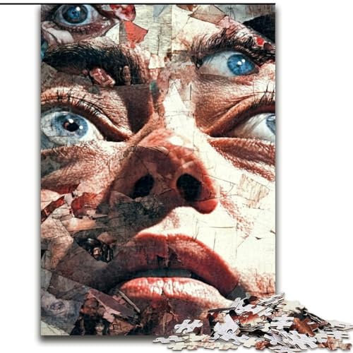 Puzzle für Erwachsene, 1000 Teile, Psychedelic Art, Puzzle, Spiel für Erwachsene, Geschenk, Familien-Interaktives Spiel, Gehirn-Herausforderung, Geschenk, 50x75cm von RZFWJL