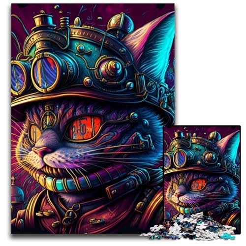 Puzzle für Erwachsene, 1000 Teile, Psychedelic Cat Warrior, interaktives Familienspiel, Denksportaufgabe, Lernspielzeug, 26x38cm/10,23x14,96 Zoll Puzzle für Erwachsene, 1000 Teile, Psychedelic Cat Warrior, interaktives Familienspiel, Denksportaufgabe, Lernspielzeug, 26x38cm/10,23x14,96 Zoll von RZFWJL