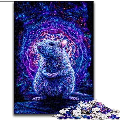 Puzzle für Erwachsene, 1000 Teile, Psychedelische Maus, für Kinder ab 14 Jahren, Lernspiel, Herausforderung, Spielzeug, Geschenk zum Geburtstag (Größe 50x75cm) von RZFWJL