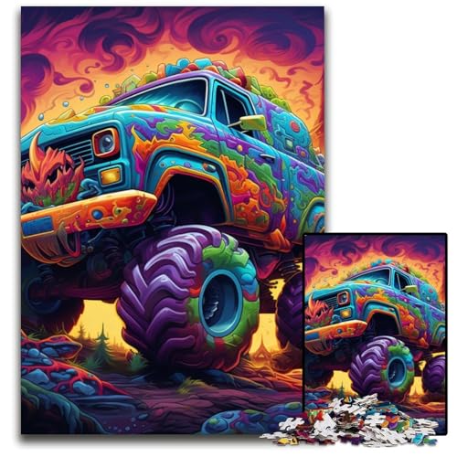 Puzzle für Erwachsene, 1000 Teile, Psychedelischer Truck, interaktives Familienspiel, Denksportaufgabe, Lernspielzeug, 50x75cm/19,68x29,52 Zoll Puzzle für Erwachsene, 1000 Teile, Psychedelischer Truck, interaktives Familienspiel, Denksportaufgabe, Lernspielzeug, 50x75cm/19,68x29,52 Zoll von RZFWJL