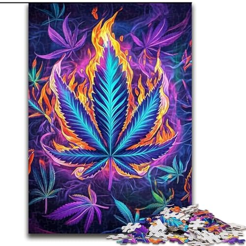 Puzzle für Erwachsene, 1000 Teile, Psychedelisches Blätter-Puzzle, pädagogisches Denkspiel, künstlerische Heim- und Bürodekoration, ab 14 Jahren, 50x75cm Puzzle für Erwachsene, 1000 Teile, Psychedelisches Blätter-Puzzle, pädagogisches Denkspiel, künstlerische Heim- und Bürodekoration, ab 14 Jahren, 50x75cm von RZFWJL
