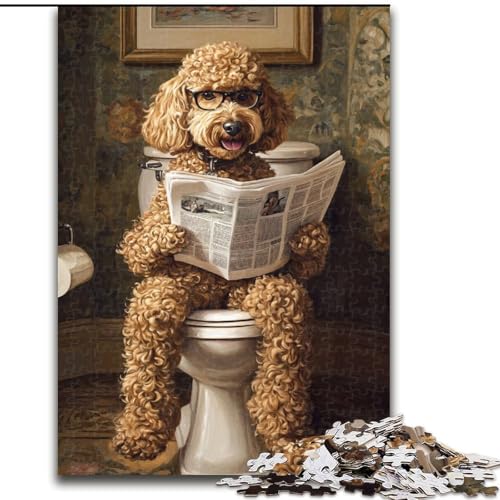 Puzzle für Erwachsene, 1000 Teile, Pudel auf der Toilette, pädagogisches Denkspiel, künstlerische Heim- und Bürodekoration, ab 14 Jahren, 50x75cm Puzzle für Erwachsene, 1000 Teile, Pudel auf der Toilette, pädagogisches Denkspiel, künstlerische Heim- und Bürodekoration, ab 14 Jahren, 50x75cm von RZFWJL