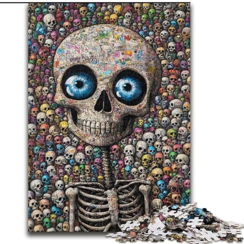 Puzzle für Erwachsene, 1000 Teile, Skelett, für Kinder ab 14 Jahren, Lernspiel, Herausforderung, Spielzeug, Geschenk zum Geburtstag (Größe 50x75cm) von RZFWJL