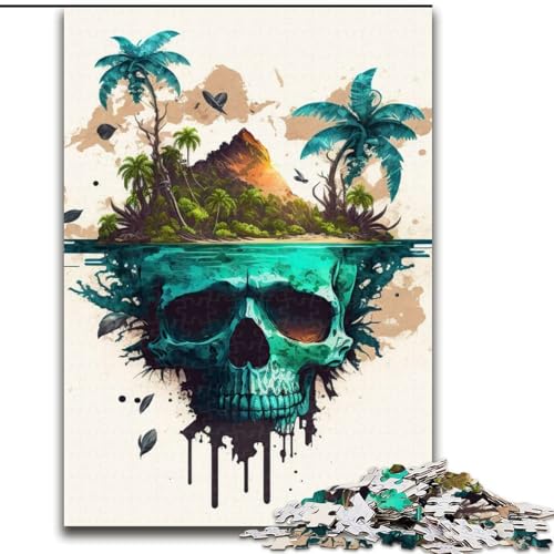 Puzzle für Erwachsene, 1000 Teile, Skull Island-Puzzle aus Holz, anspruchsvolles Denkspiel für Teenager, unterhaltsames interaktives Spiel für die ganze Familie, 1000 Teile(50x75cm) von RZFWJL