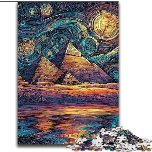 Puzzle für Erwachsene, 1000 Teile, Sternenhimmel-Pyramide, für Erwachsene ab 14 Jahren, Lernspiel, Herausforderung, Spielzeug, Geschenk zum Geburtstag (Größe 26x38cm) von RZFWJL