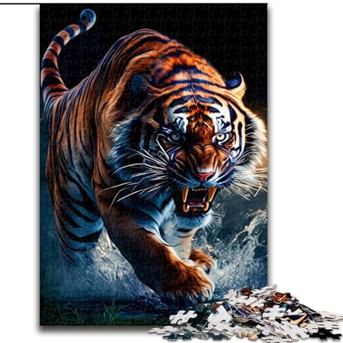 Puzzle für Erwachsene, 1000 Teile, Tiger-Puzzle, aus Pappe, Eltern, Partner, Freunde – ab 14 Jahren, 1000 Teile(26x38cm) von RZFWJL