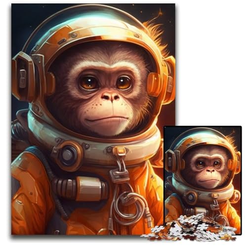 Puzzle für Erwachsene, 1000 Teile, Weltraum-Astronauten-Affen-Puzzle, interaktives Familienspiel, Denksportaufgabe, Lernspielzeug, 26x38cm/10,23x14,96 Zoll Puzzle für Erwachsene, 1000 Teile, Weltraum-Astronauten-Affen-Puzzle, interaktives Familienspiel, Denksportaufgabe, Lernspielzeug, 26x38cm/10,23x14,96 Zoll von RZFWJL