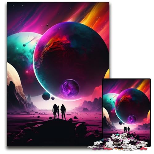 Puzzle für Erwachsene, 1000 Teile, Weltraumplaneten-Puzzle, interaktives Familienspiel, Denksportaufgabe, Lernspielzeug, 26x38cm/10,23x14,96 Zoll Puzzle für Erwachsene, 1000 Teile, Weltraumplaneten-Puzzle, interaktives Familienspiel, Denksportaufgabe, Lernspielzeug, 26x38cm/10,23x14,96 Zoll von RZFWJL
