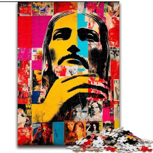 Puzzle für Erwachsene, 1000 Teile, christliche Kunst, für Kinder ab 14 Jahren, Lernspiel, Herausforderung, Spielzeug, Geschenk zum Geburtstag (Größe 26x38cm) von RZFWJL