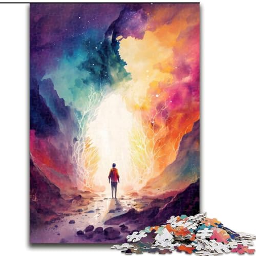 Puzzle für Erwachsene, 1000 Teile, farbenfrohe Träume, Puzzle aus Pappe, Spielzeug, Geschenk, pädagogisches, intellektuelles, entspannendes Familienspiel, 1000 Teile(26x38cm) von RZFWJL