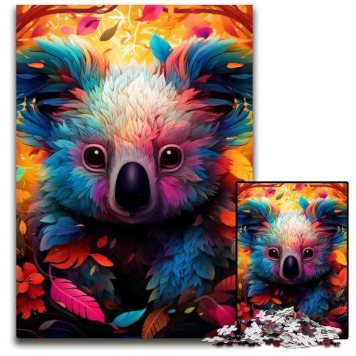 Puzzle für Erwachsene, 1000 Teile, farbenfrohes Koala-Kunst-Puzzle, interaktives Familienspiel, Denksportaufgabe, Lernspielzeug, 50x75cm/19,68x29,52 Zoll Puzzle für Erwachsene, 1000 Teile, farbenfrohes Koala-Kunst-Puzzle, interaktives Familienspiel, Denksportaufgabe, Lernspielzeug, 50x75cm/19,68x29,52 Zoll von RZFWJL