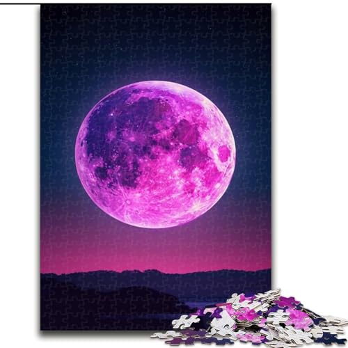Puzzle für Erwachsene, 1000 Teile, farbiges Mond-Puzzle aus Holz, Geburtstage, Weihnachten, Halloween, Erntedankfest, Ostern, 1000 Teile(50x75cm) von RZFWJL