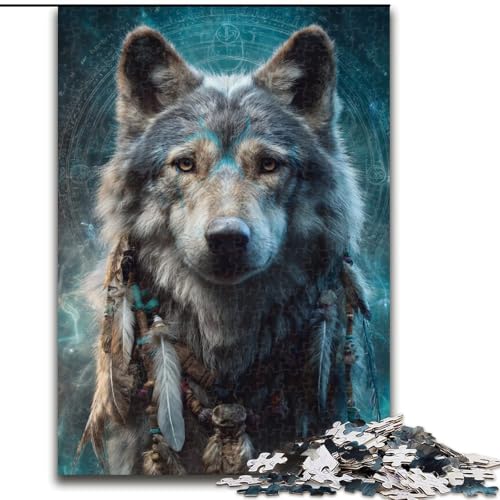Puzzle für Erwachsene, 1000 Teile, indischer Wolf, pädagogisches Denkspiel, künstlerische Heim- und Bürodekoration, ab 14 Jahren, 50x75cm Puzzle für Erwachsene, 1000 Teile, indischer Wolf, pädagogisches Denkspiel, künstlerische Heim- und Bürodekoration, ab 14 Jahren, 50x75cm von RZFWJL