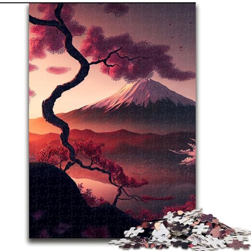Puzzle für Erwachsene, 1000 Teile, japanische Kirschblüten, aus Pappe, Geburtstage, Weihnachten, Halloween, Erntedankfest, Ostern, 1000 Teile(26x38cm) von RZFWJL