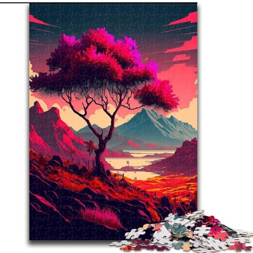 Puzzle für Erwachsene, 1000 Teile, lebendiges Retro-Szenen-Puzzle aus Pappe, Spielzeug, Geschenk, pädagogisches, intellektuelles, entspannendes Familienspiel, 1000 Teile(26x38cm) von RZFWJL