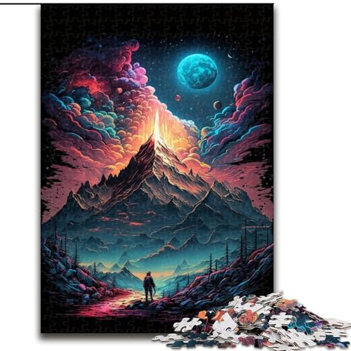 Puzzle für Erwachsene, 1000 Teile, mystischer Berggipfel, Puzzle aus Holz, Geschenkidee zum Geburtstag, anspruchsvolles Denkspiel, 1000 Teile(50x75cm) von RZFWJL