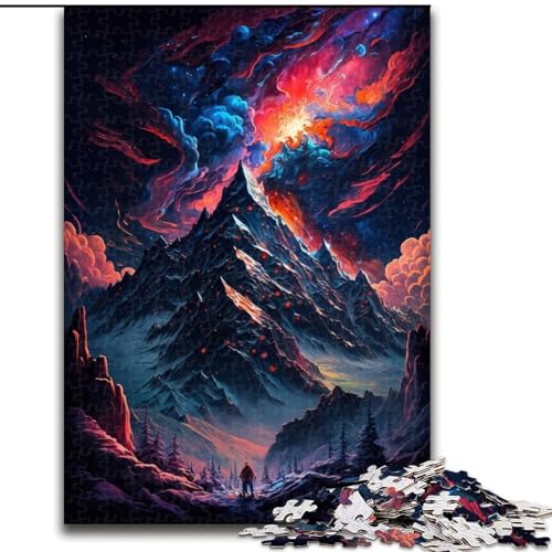 Puzzle für Erwachsene, 1000 Teile, mystischer Berggipfel, aus Pappe, zum Entspannen und Herausfordern, farbenfrohe Kunst zur Heimdekoration, Freunde, 1000 Teile(26x38cm) von RZFWJL