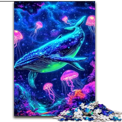 Puzzle für Erwachsene, 1000 Teile, psychedelisches Wal-Puzzle, Spiel für Erwachsene, Geschenk, interaktives Familienspiel, Gehirn-Herausforderung, Geschenk, 50x75cm Puzzle für Erwachsene, 1000 Teile, psychedelisches Wal-Puzzle, Spiel für Erwachsene, Geschenk, interaktives Familienspiel, Gehirn-Herausforderung, Geschenk, 50x75cm von RZFWJL
