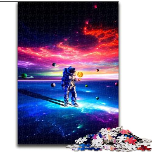 Puzzle für Erwachsene, 1000 Teile, riesiges Astronauten- und Planetenpuzzle aus Pappe, Spielzeug, Geschenk, pädagogisches, intellektuelles, entspannendes Familienspiel, 1000 Teile(26x38cm) von RZFWJL