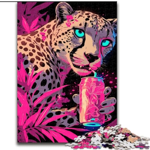 Puzzle für Erwachsene, 1000 Teile, rosa Leoparden-Puzzle, pädagogisches Denkspiel, künstlerische Heim- und Bürodekoration, ab 14 Jahren, 50x75cm Puzzle für Erwachsene, 1000 Teile, rosa Leoparden-Puzzle, pädagogisches Denkspiel, künstlerische Heim- und Bürodekoration, ab 14 Jahren, 50x75cm von RZFWJL