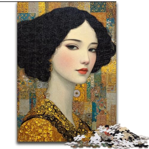 Puzzle für Erwachsene, 1000 Teile, schönes Mädchen, für Kinder ab 14 Jahren, Lernspiel, Herausforderung, Spielzeug, Geschenk zum Geburtstag (Größe 50x75cm) von RZFWJL