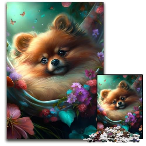 Puzzle für Erwachsene, 1000 Teile, wunderschöne Pommersche Papppuzzles, interaktives Familienspiel, DIY-Heimdeko, Gehirn-Herausforderung, Geschenk, 26x38cm/10,23x14,96 Zoll Puzzle für Erwachsene, 1000 Teile, wunderschöne Pommersche Papppuzzles, interaktives Familienspiel, DIY-Heimdeko, Gehirn-Herausforderung, Geschenk, 26x38cm/10,23x14,96 Zoll von RZFWJL