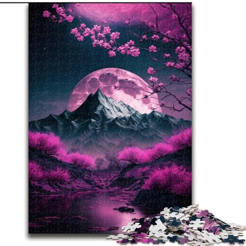 Puzzle für Erwachsene, 1000 japanische Landschaften, Neon-Puzzle aus Holz, interaktives Familienspiel, Heimdekoration zum Selbermachen, anspruchsvolles Denksport-Geschenk, 1000 Teile(50x75cm) von RZFWJL