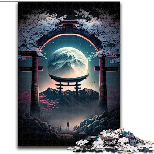 Puzzle für Erwachsene, 1000 japanische Torii-Tor-Puzzles aus Pappe, Geburtstage, Feiertage, Weltraum-Party-Dekorationen, 1000 Teile(26x38cm) von RZFWJL