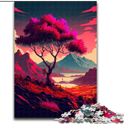 Puzzle für Erwachsene, 1000 lebendige Retro-Szenen-Puzzles aus Holz, entspannende Unterhaltung, Heimdekoration, 1000 Teile(50x75cm) von RZFWJL