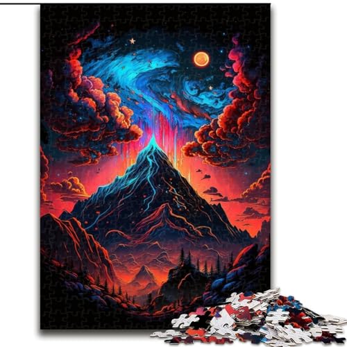 Puzzle für Erwachsene, 1000 mystische Berggipfel-Puzzles aus Pappe, Geschenkidee zum Geburtstag, anspruchsvolles Denkspiel, 1000 Teile(26x38cm) von RZFWJL