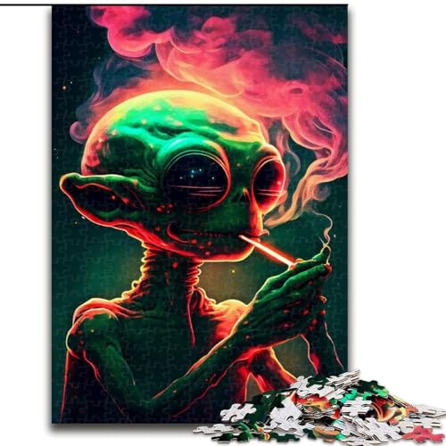 Puzzle für Erwachsene, 1000 rauchende Offiziers-Puzzles aus Holz, Geschenkidee zum Geburtstag, anspruchsvolles Denkspiel, 1000 Teile(50x75cm) von RZFWJL