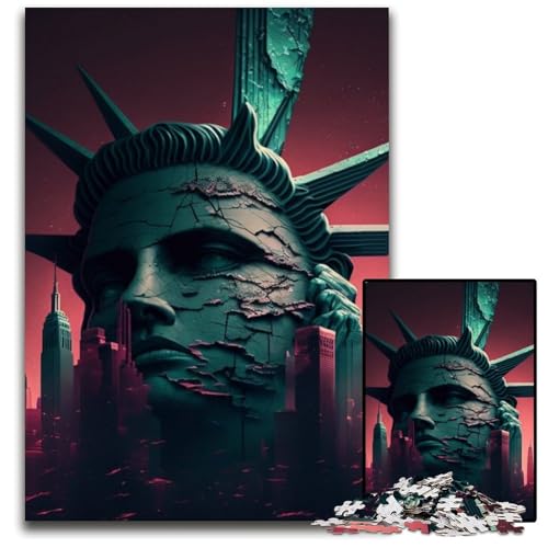 Puzzle für Erwachsene, 1000-teilige Statue Synthwave, anspruchsvolle Puzzles, Geburtstagsgeschenkidee, anspruchsvolles Denkspiel, 26x38cm/10,23x14,96 Zoll Puzzle für Erwachsene, 1000-teilige Statue Synthwave, anspruchsvolle Puzzles, Geburtstagsgeschenkidee, anspruchsvolles Denkspiel, 26x38cm/10,23x14,96 Zoll von RZFWJL