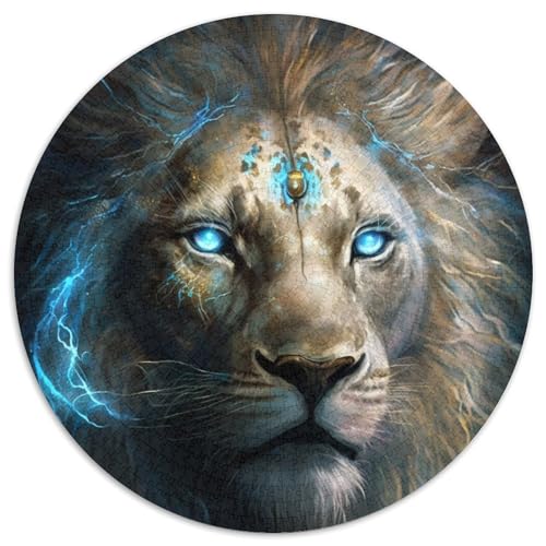 Puzzle für Erwachsene, 1000-teiliger Löwe, 1000-teiliges rundes Puzzle für Erwachsene, anspruchsvolles Denkspiel, Familienaktivität, Heimdekoration, 67,5 x 67,5 cm Puzzle für Erwachsene, 1000-teiliger Löwe, 1000-teiliges rundes Puzzle für Erwachsene, anspruchsvolles Denkspiel, Familienaktivität, Heimdekoration, 67,5 x 67,5 cm von RZFWJL