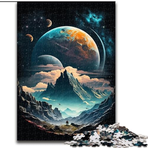Puzzle für Erwachsene, 1000-teiliges Berglandschafts-Puzzle aus Pappe, Geburtstagsgeschenkidee, anspruchsvolles Denkspiel, 1000 Teile(26x38cm) von RZFWJL