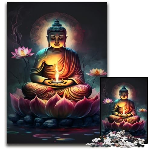 Puzzle für Erwachsene, 1000-teiliges Buddha-Puzzle, anspruchsvolles Geburtstagsgeschenk, anspruchsvolles Denkspiel, 26x38cm/10,23x14,96 Zoll Puzzle für Erwachsene, 1000-teiliges Buddha-Puzzle, anspruchsvolles Geburtstagsgeschenk, anspruchsvolles Denkspiel, 26x38cm/10,23x14,96 Zoll von RZFWJL