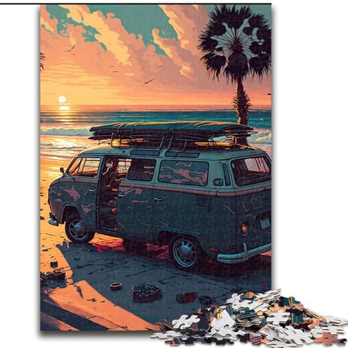 Puzzle für Erwachsene, 1000-teiliges Camping-Puzzle am Meer aus Pappe, anspruchsvolles Denkspiel für Teenager, unterhaltsames interaktives Spiel für die ganze Familie, 1000 Teile(26x38cm) von RZFWJL