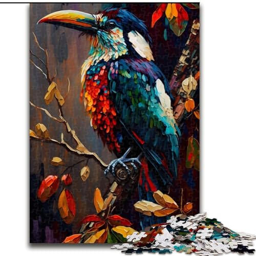 Puzzle für Erwachsene, 1000-teiliges Dschungelvogel-Puzzle aus Holz, mit interaktivem Familienspiel, Kinder ab 14 Jahren, 1000 Teile(50x75cm) von RZFWJL