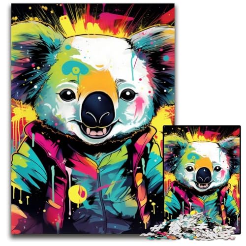 Puzzle für Erwachsene, 1000-teiliges Erdmännchen-Graffiti-Gemälde, anspruchsvolle Puzzles, Geburtstagsgeschenkidee, anspruchsvolles Denkspiel, 50x75cm/19,68x29,52 Zoll Puzzle für Erwachsene, 1000-teiliges Erdmännchen-Graffiti-Gemälde, anspruchsvolle Puzzles, Geburtstagsgeschenkidee, anspruchsvolles Denkspiel, 50x75cm/19,68x29,52 Zoll von RZFWJL