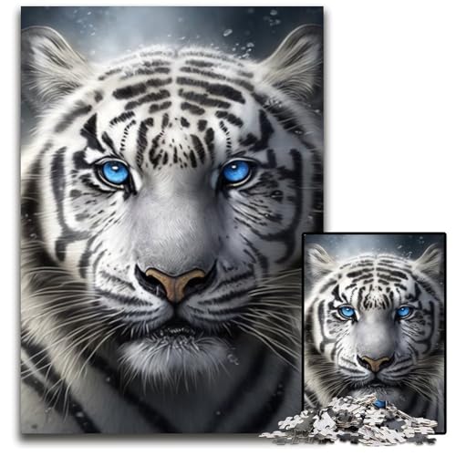 Puzzle für Erwachsene, 1000-teiliges Fantasy-Tiger-Puzzle, anspruchsvolles Geburtstagsgeschenk, anspruchsvolles Denkspiel, 26x38cm/10,23x14,96 Zoll Puzzle für Erwachsene, 1000-teiliges Fantasy-Tiger-Puzzle, anspruchsvolles Geburtstagsgeschenk, anspruchsvolles Denkspiel, 26x38cm/10,23x14,96 Zoll von RZFWJL