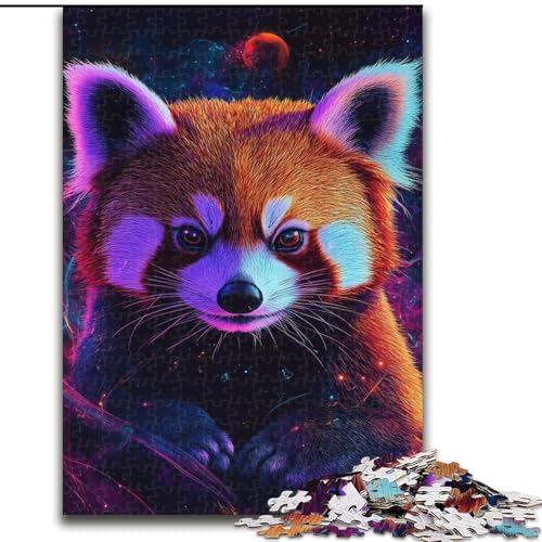 Puzzle für Erwachsene, 1000-teiliges Galaxy Red Panda-Puzzle aus Pappe, anspruchsvolles Denkspiel für Teenager, unterhaltsames interaktives Familienspiel, 1000 Teile(26x38cm) von RZFWJL