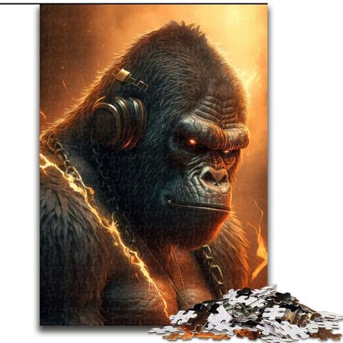 Puzzle für Erwachsene, 1000-teiliges Gorilla-Produzenten-Puzzle aus Holz, anspruchsvolles Denkspiel für Teenager, unterhaltsames interaktives Familienspiel, 1000 Teile(50x75cm) von RZFWJL