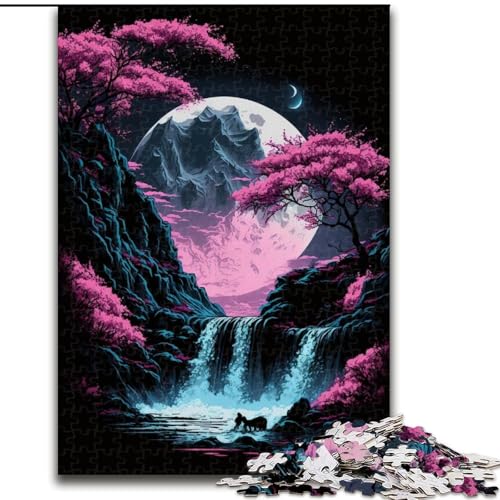 Puzzle für Erwachsene, 1000-teiliges Holzpuzzle Mount Fuji Japan, mit interaktivem Familienspiel, Kinder ab 14 Jahren, 1000 Teile(50x75cm) von RZFWJL