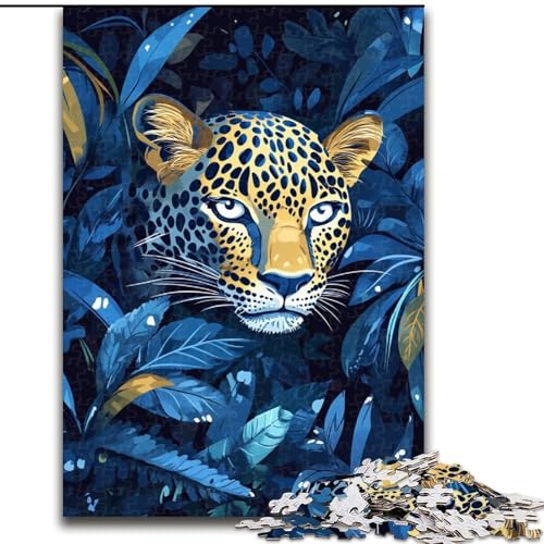 Puzzle für Erwachsene, 1000-teiliges Leoparden-Puzzle, anspruchsvolles Denkspiel für Teenager, perfekt als Heimdekoration oder Geschenk, 50x75cm von RZFWJL