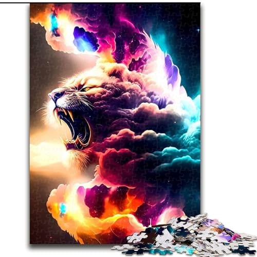 Puzzle für Erwachsene, 1000-teiliges Löwen-Puzzle aus Pappe, anspruchsvolles Denkspiel für Teenager, unterhaltsames interaktives Spiel für die ganze Familie, 1000 Teile(26x38cm) von RZFWJL