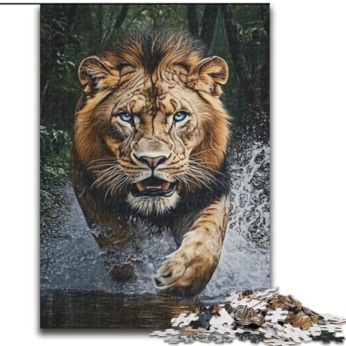 Puzzle für Erwachsene, 1000-teiliges Löwenpuzzle, anspruchsvolles Denkspiel für Teenager, perfekt als Heimdekoration oder Geschenk, 50x75cm von RZFWJL